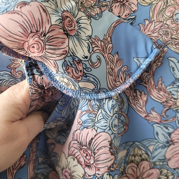 Vintage Floral Blouse by Lantana sz Large - Picture 10 of 11